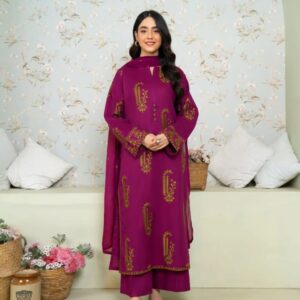 EMB SHIRT + PLAIN TROUSER